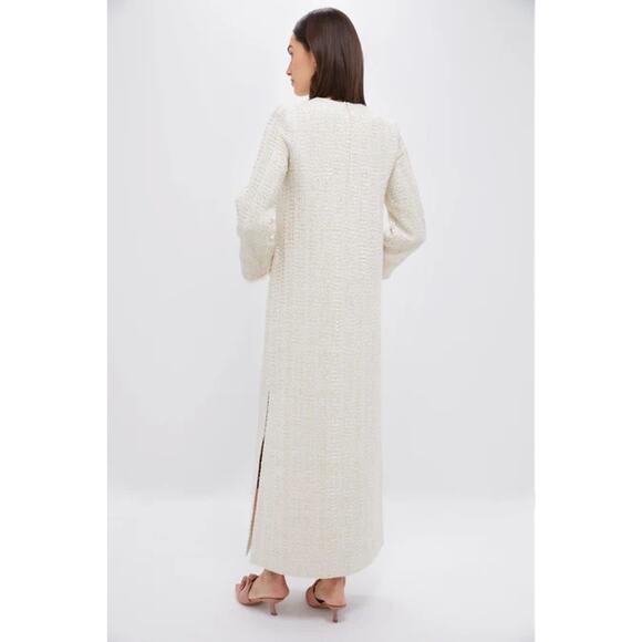 BORGO DE NOR Cream Eponine Tweed Dress UK Size 16/US L - NWT Retail $995 - Picture 2 of 5